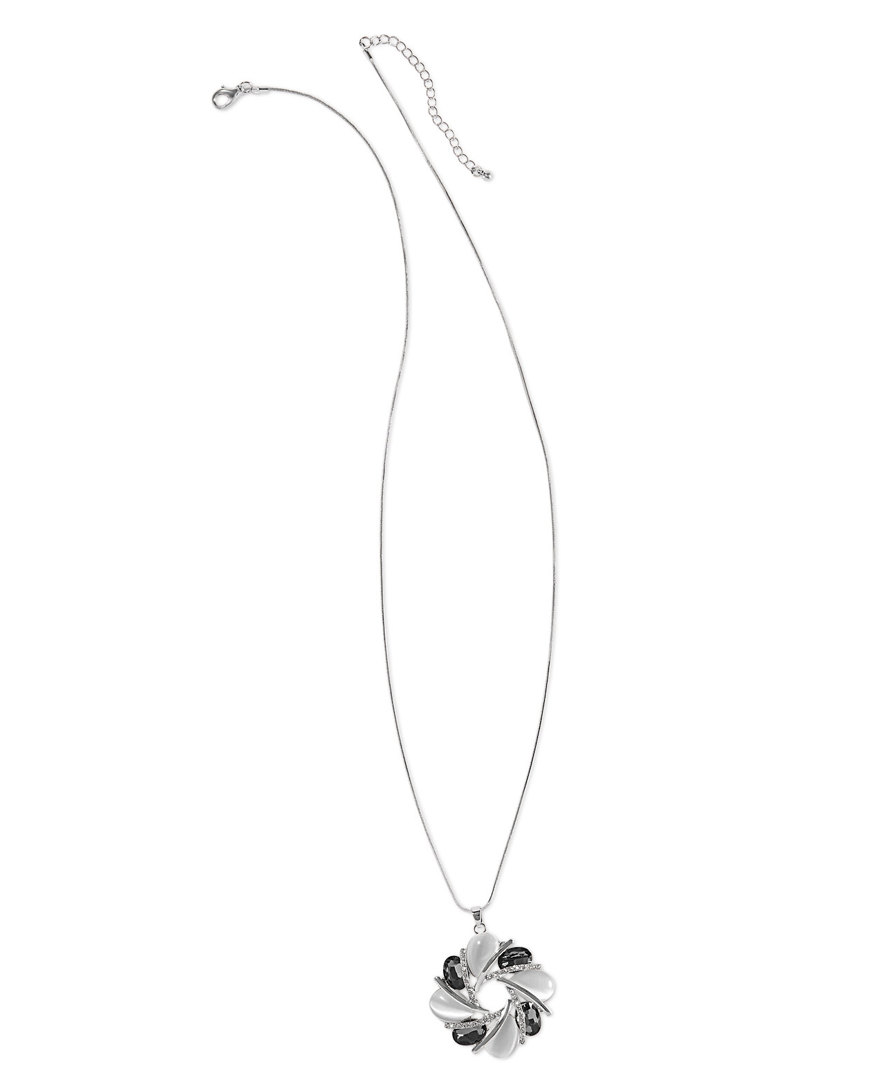 Long Stone Pendant Necklace
