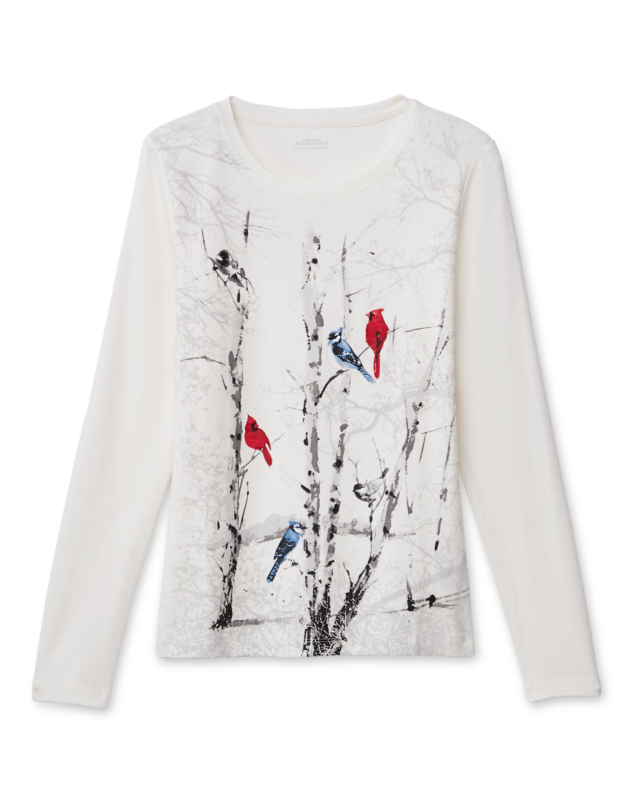 Petite - Front View of Everyday Fit Scenic Bird Tee