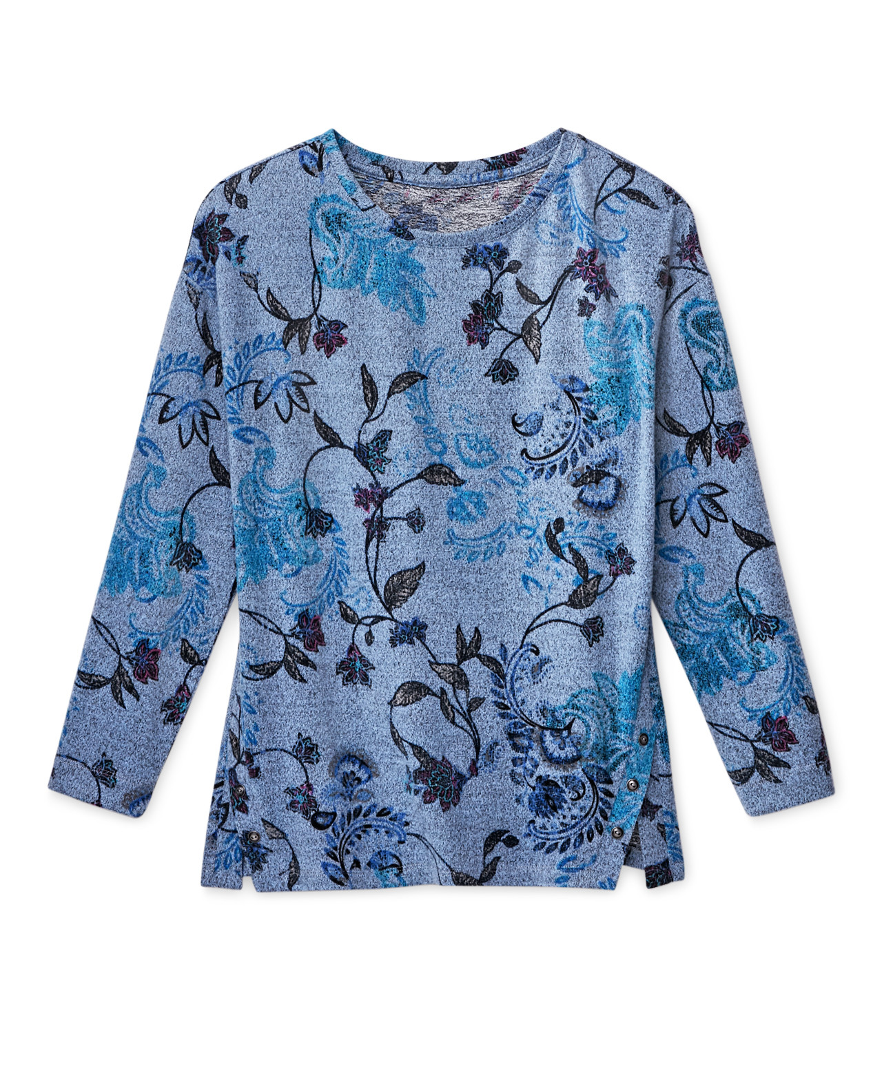 Front View of Side Slit Printed Top