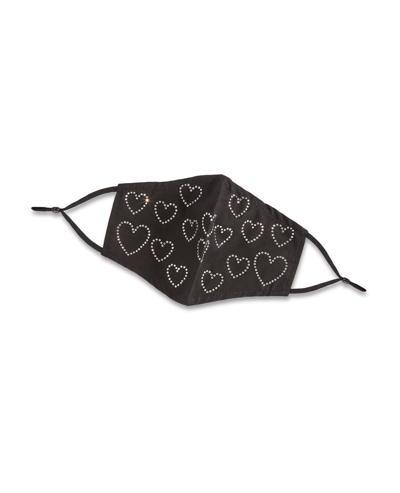 Glitter Heart Non Medical Reusable Face Mask Unfolded