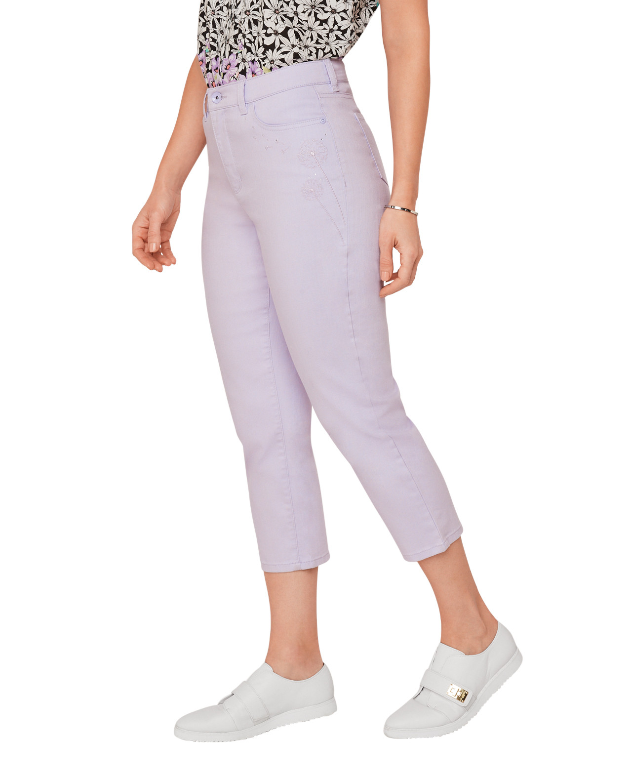 Essential Slim Botanical Pattern Crop Side View