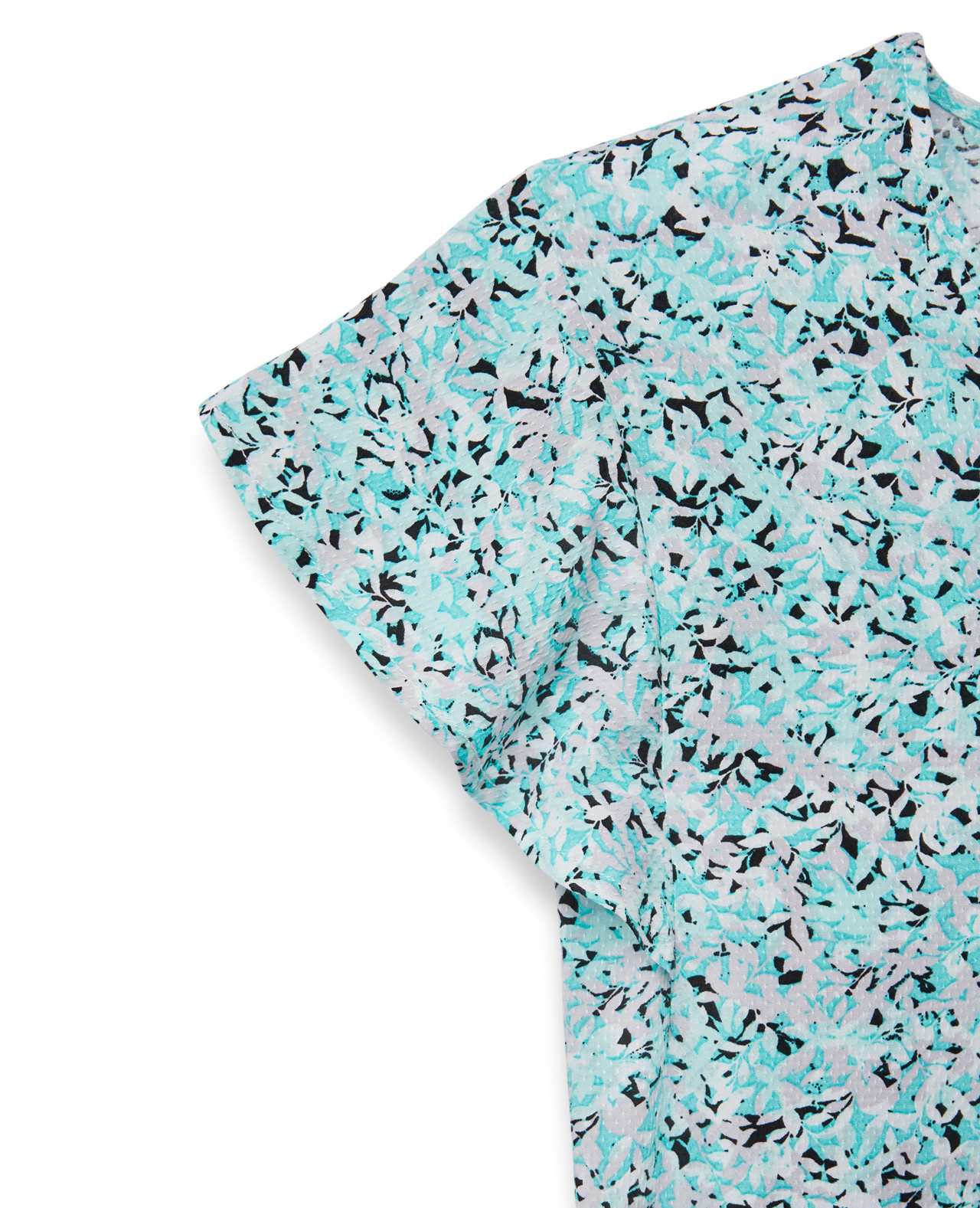 Close up of Flutter Sleeve Ditsy Floral Blouse