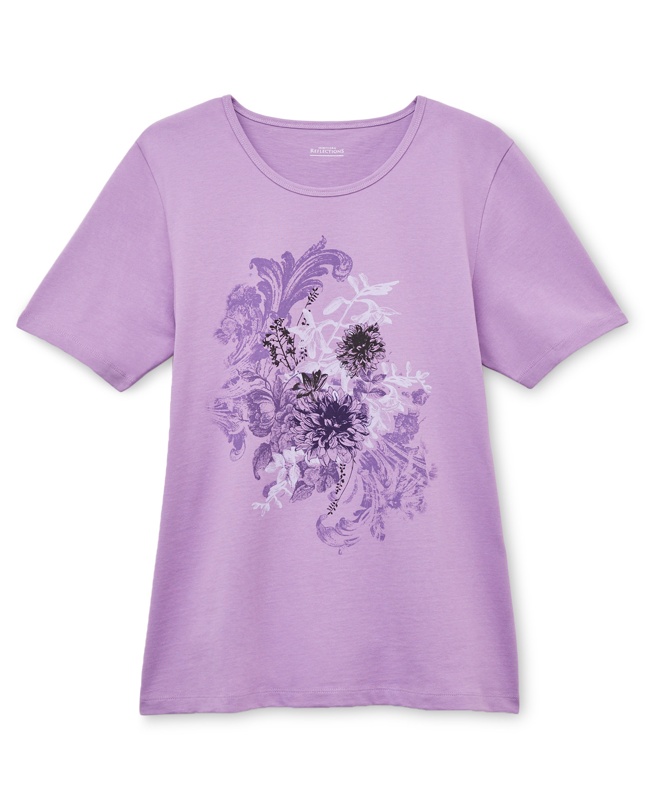 Relaxed Fit Floral Jersey Tee