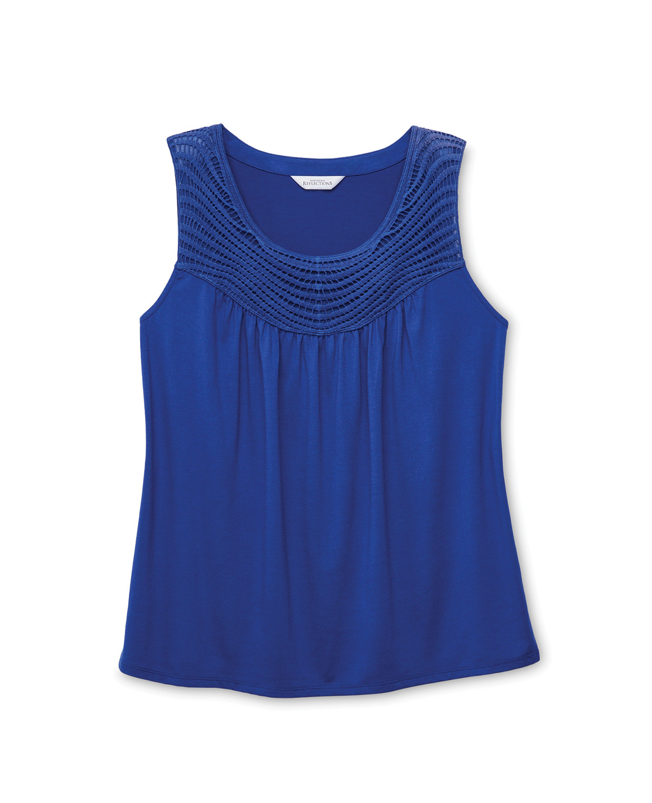 Lace Yoke Solid Top