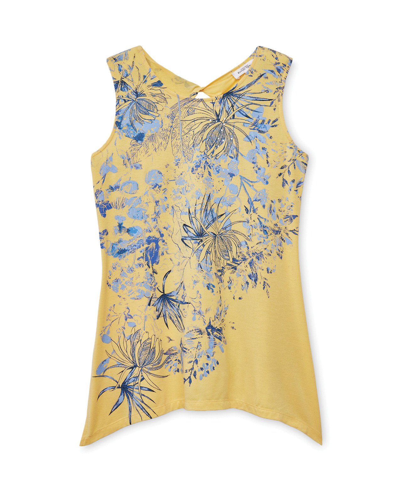 Soft Fit Twist Back Trapeze Top