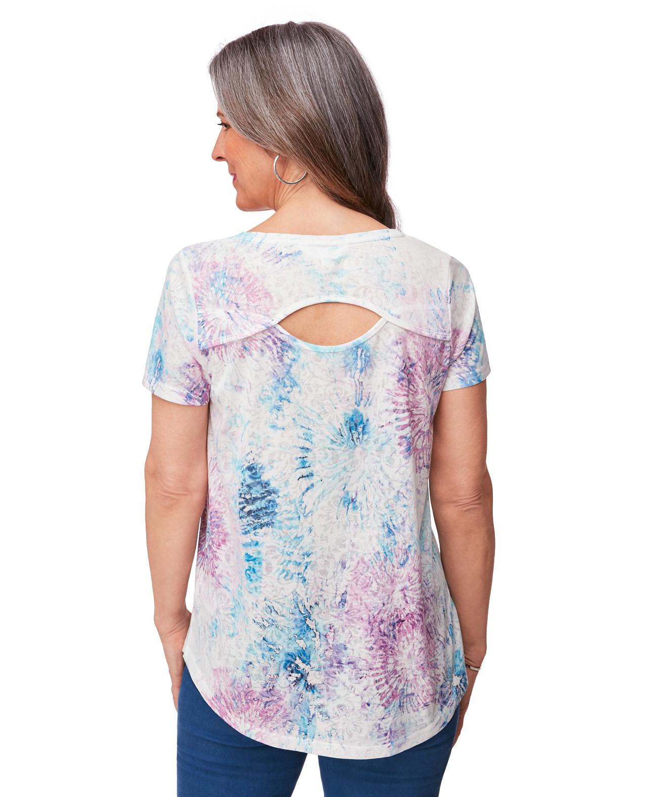 Back View of Tie Dye Sublimation Top