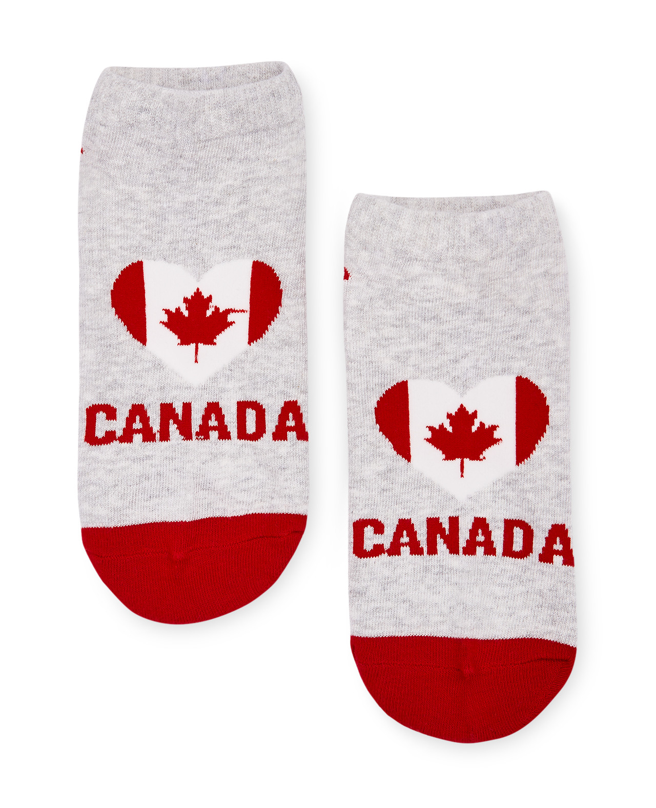 Bottom of Canadian Heart Socks