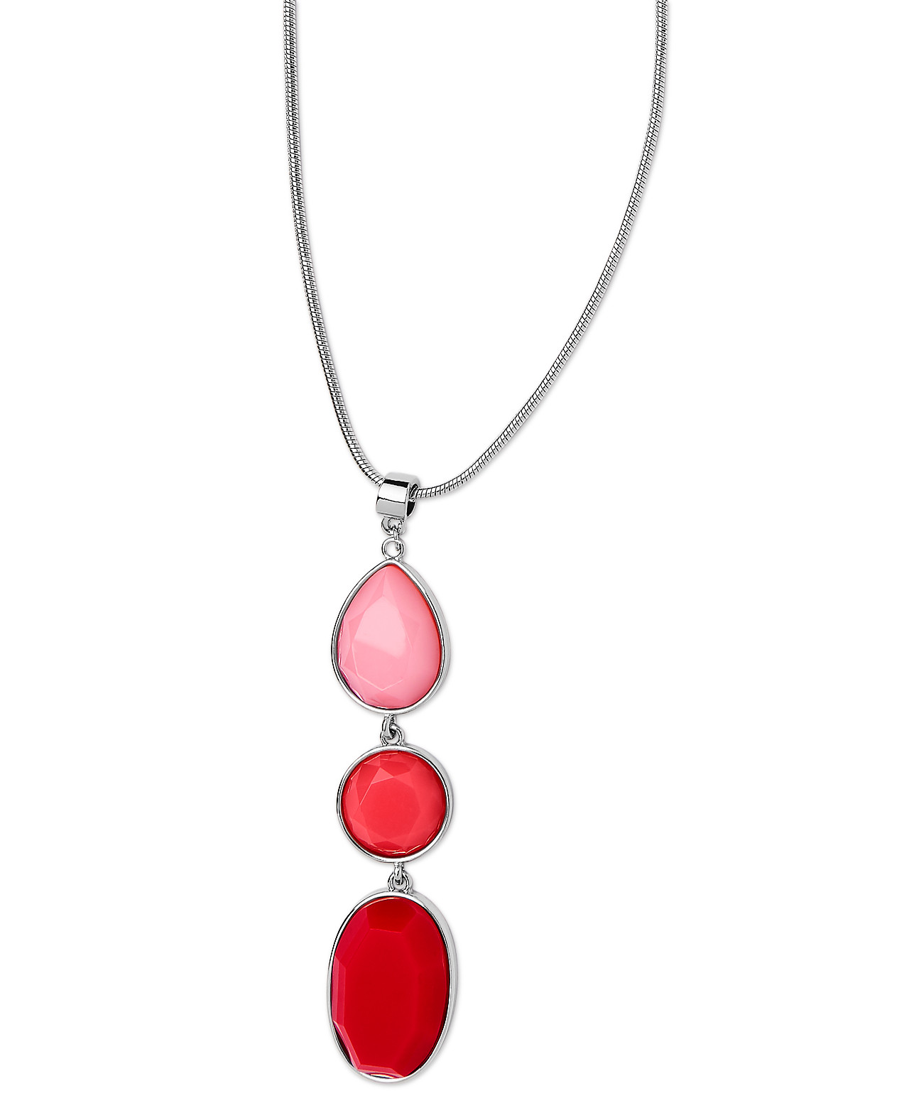 Layered Stone Necklace Close Up