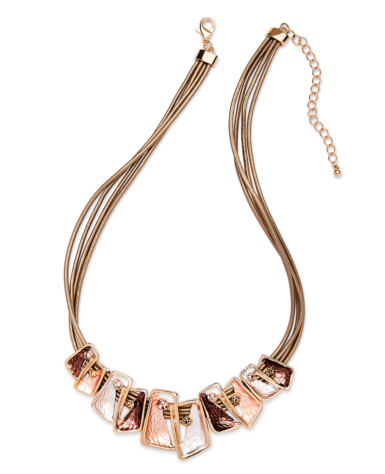 Hammered Metal Bib Necklace