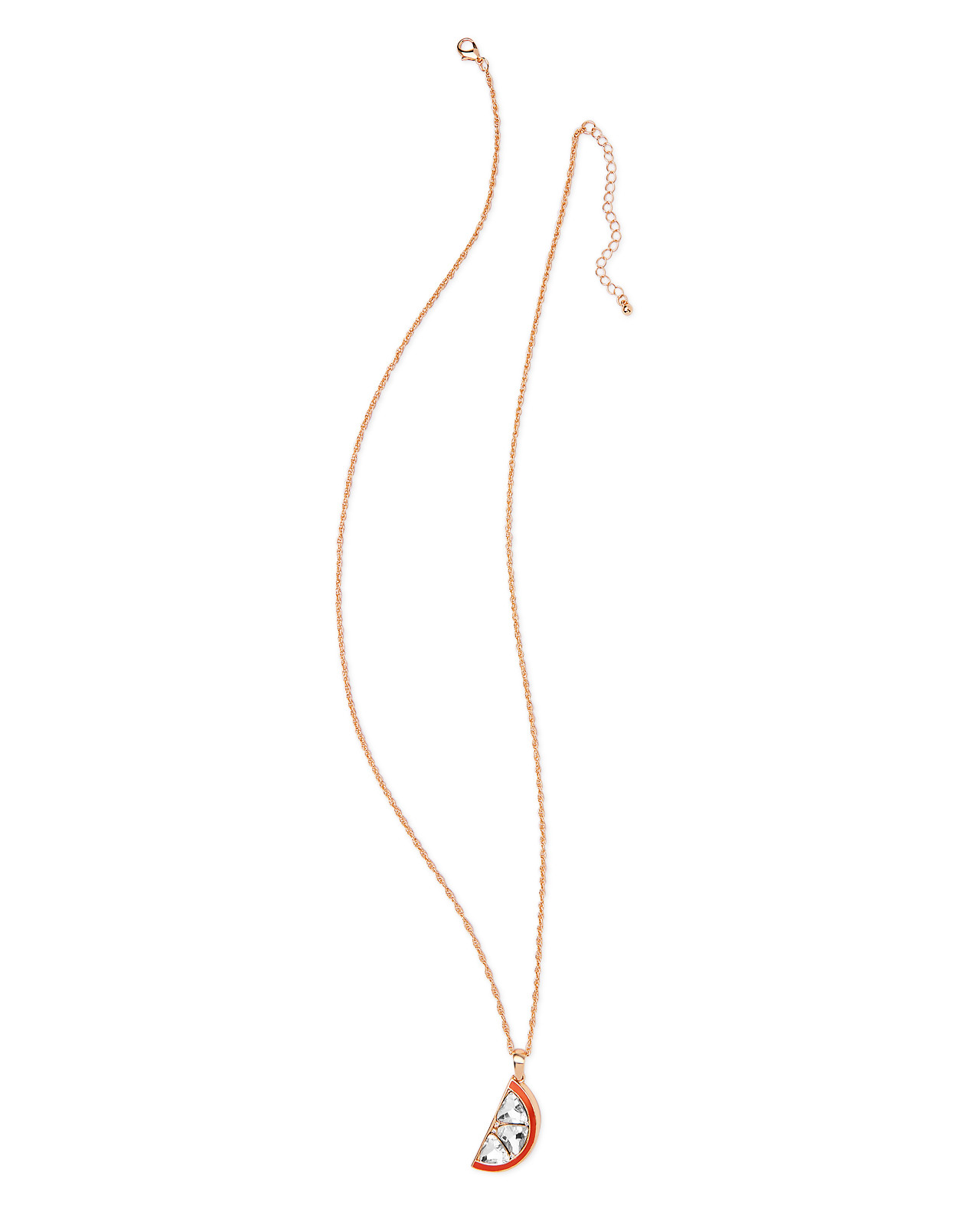 Bedazzled Orange Slice Necklace