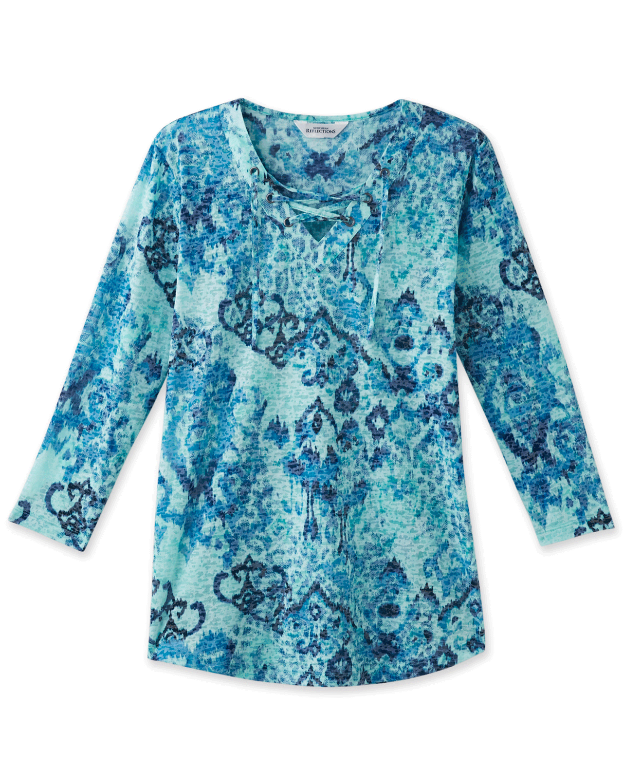 Three Quarter Sleeve Printed Top