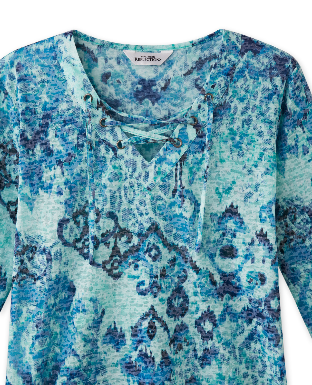 Three Quarter Sleeve Printed Top