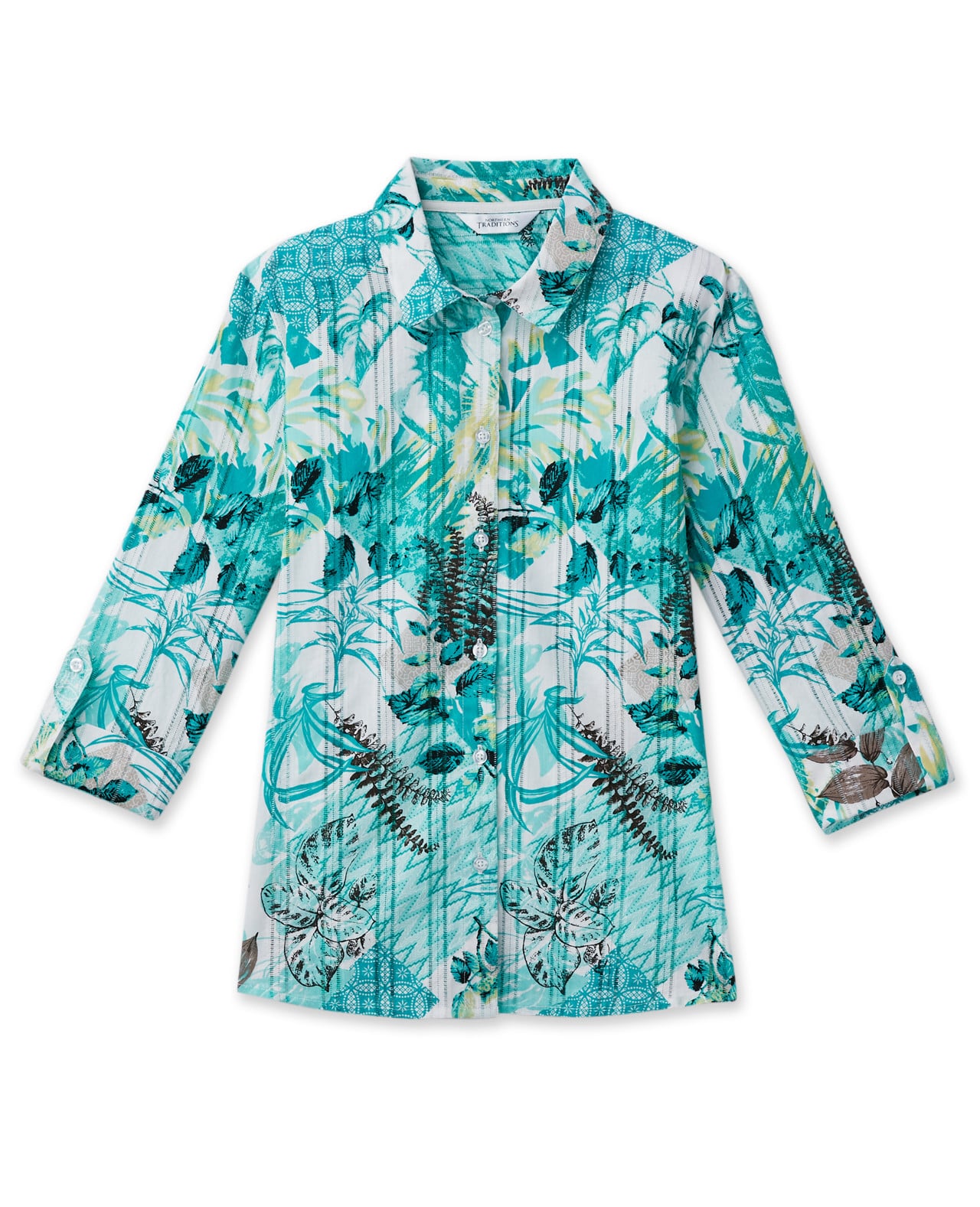 Petite - Cuffed Sleeve Shirt