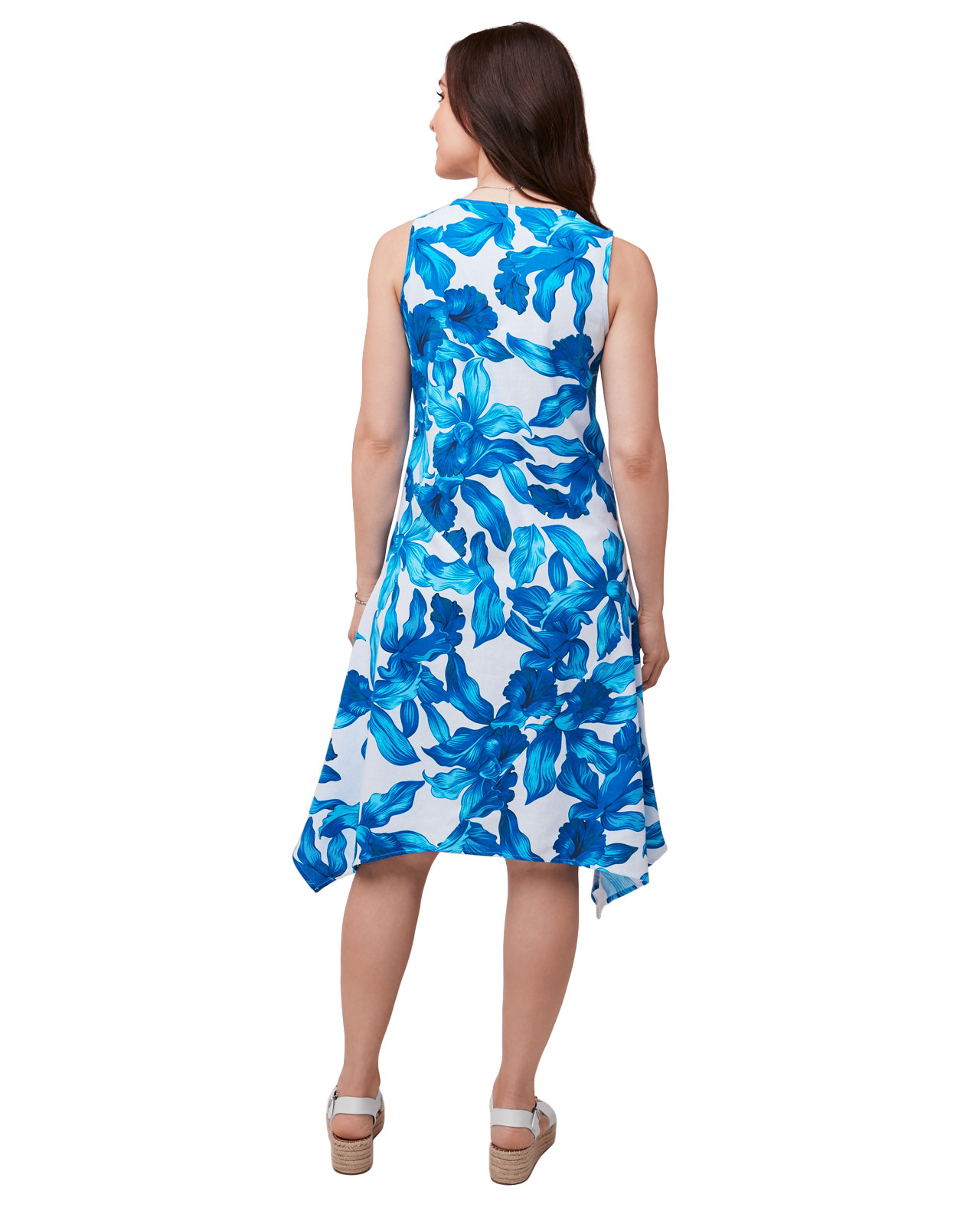 Printed V Neck Dress