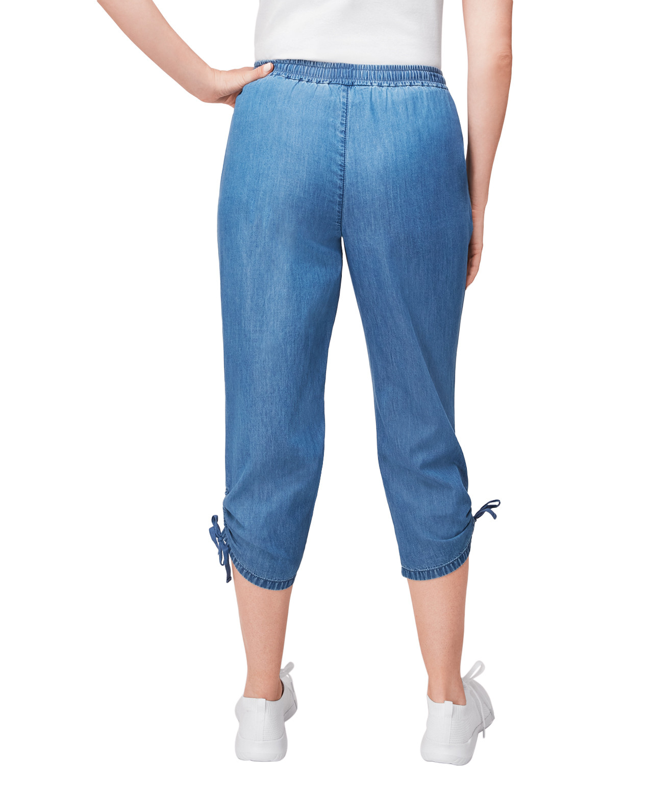 Chambray pull on Crop