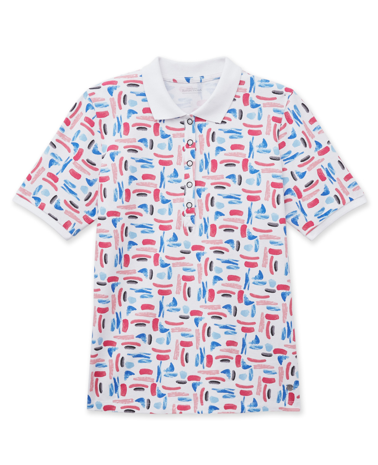 Short Sleeve Printed Polo Tee