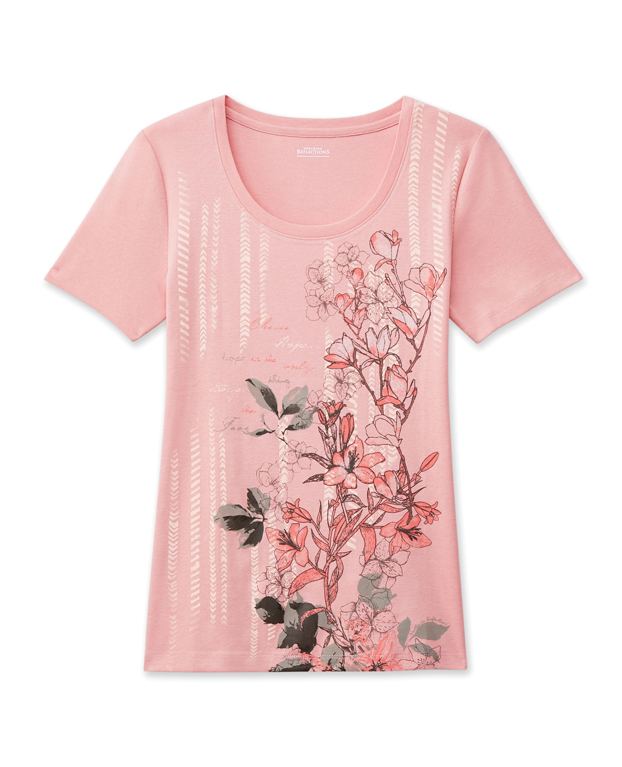 Tropical Print Scoop Neck Tank