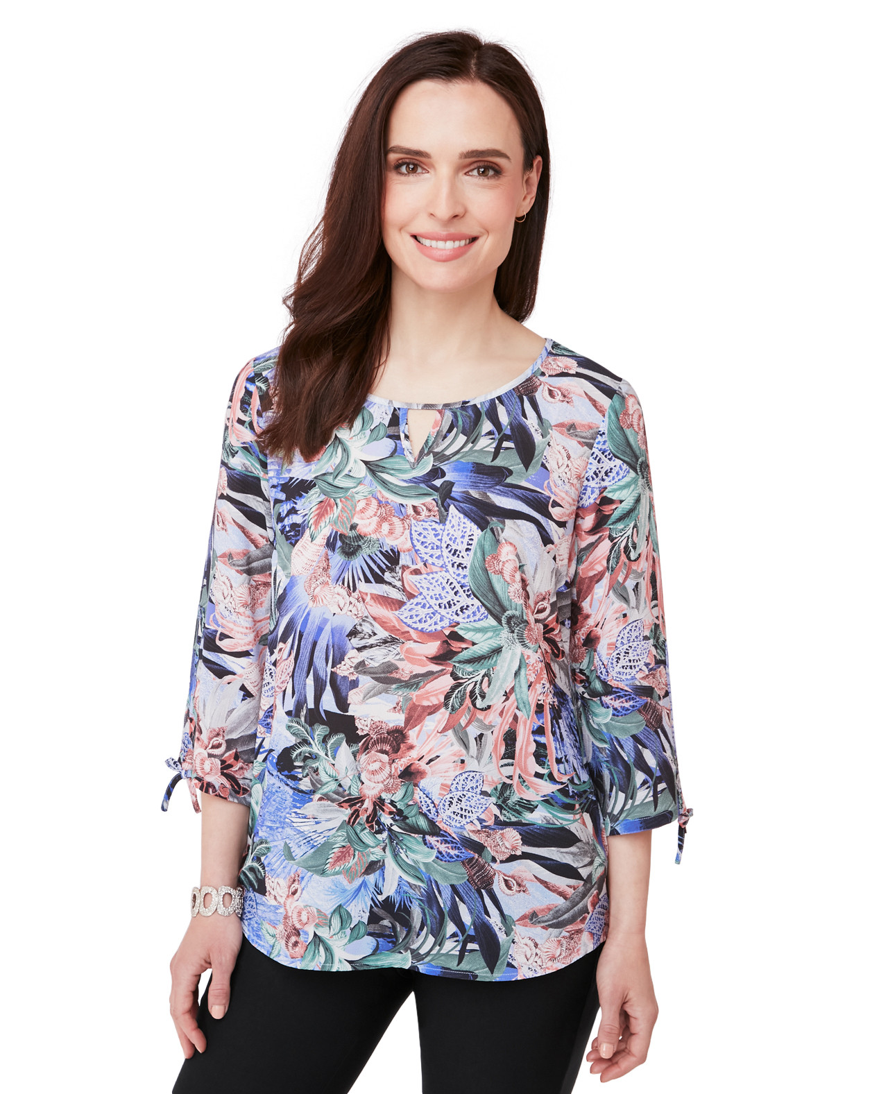 Three Quarter Sleeve Ruched Shirt