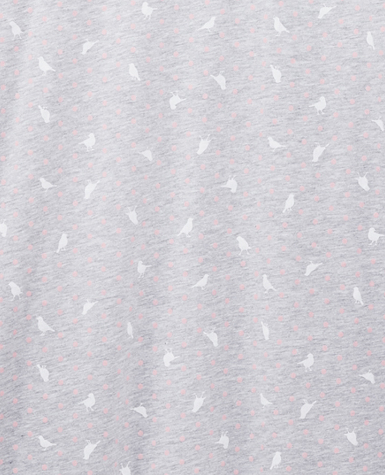 Dot And Bird Jersey Nightshirt Enlarged Print