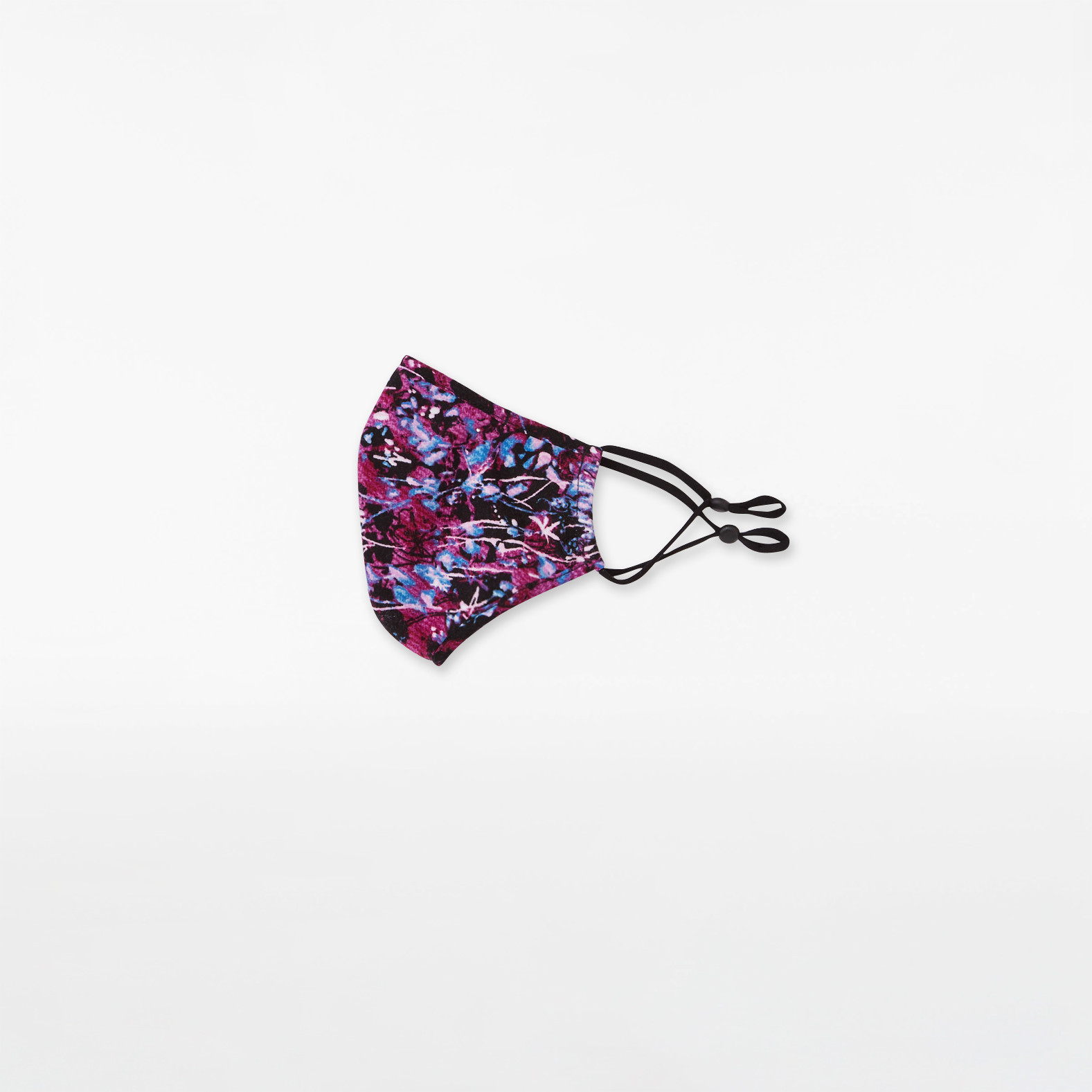 Floral Print Reusable Face Mask - Purple