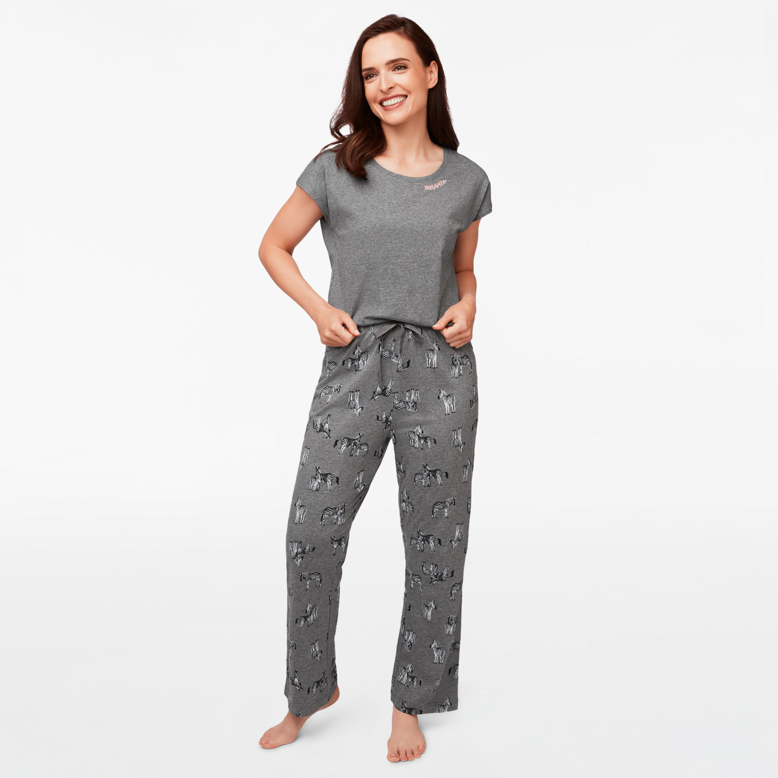 Zebra Print Jersey Pyjama Set