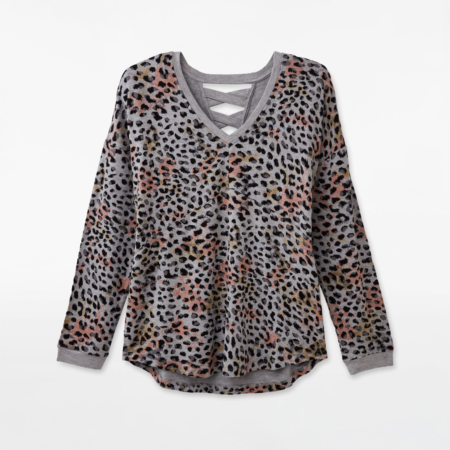 Animal Print Back Detail Top