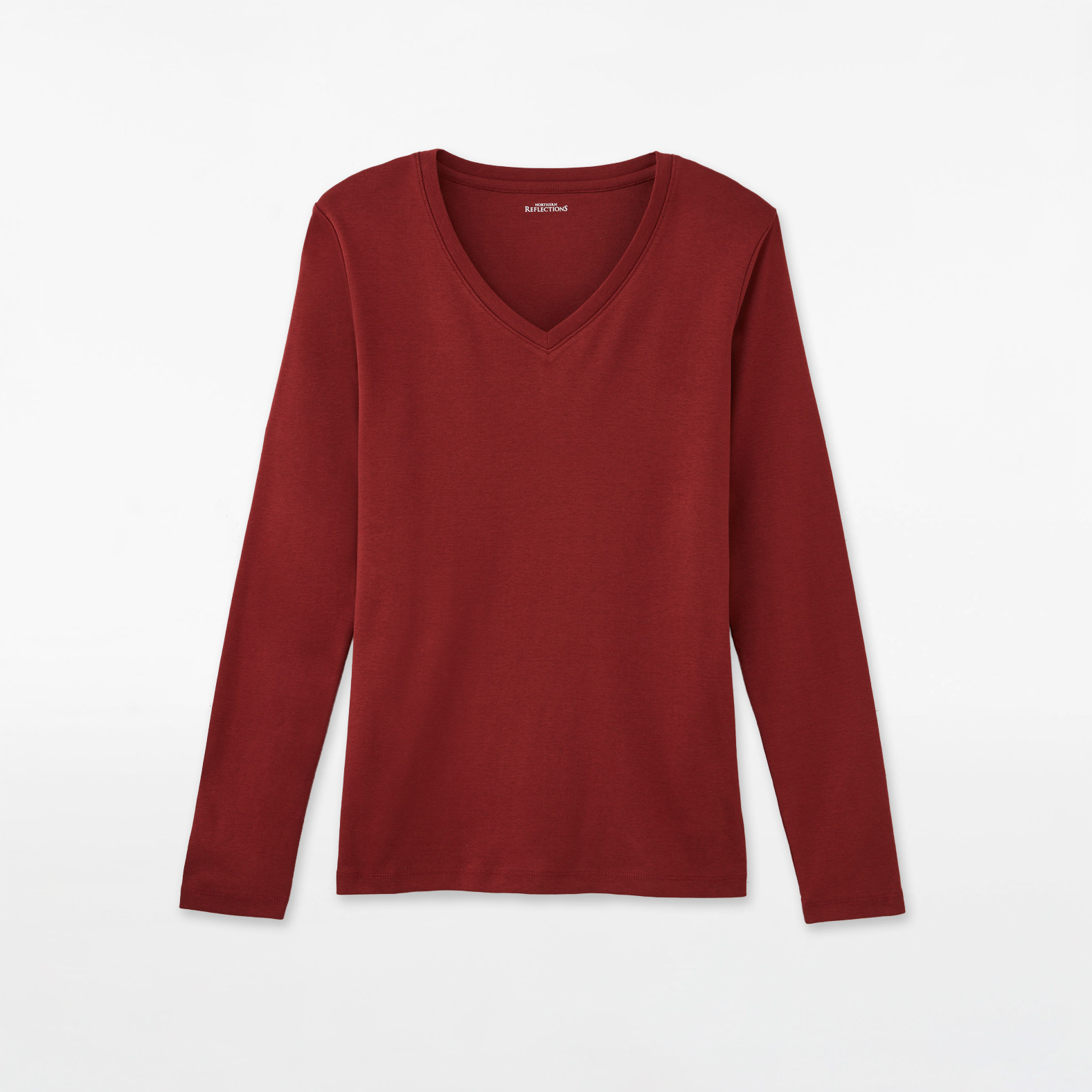 Everyday Fit V Neck Long Sleeve Tee