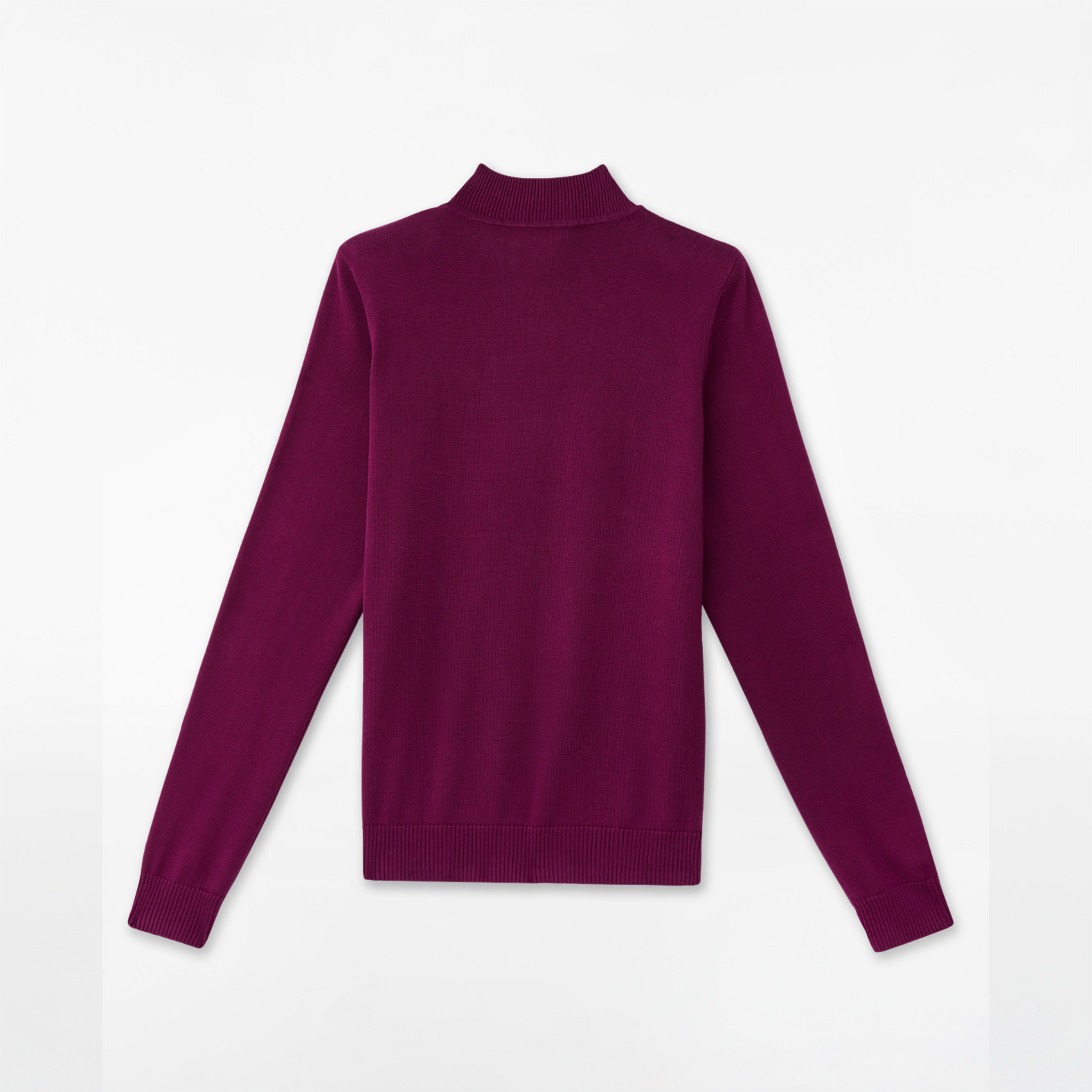 Mock Neck Solid Pullover Sweater