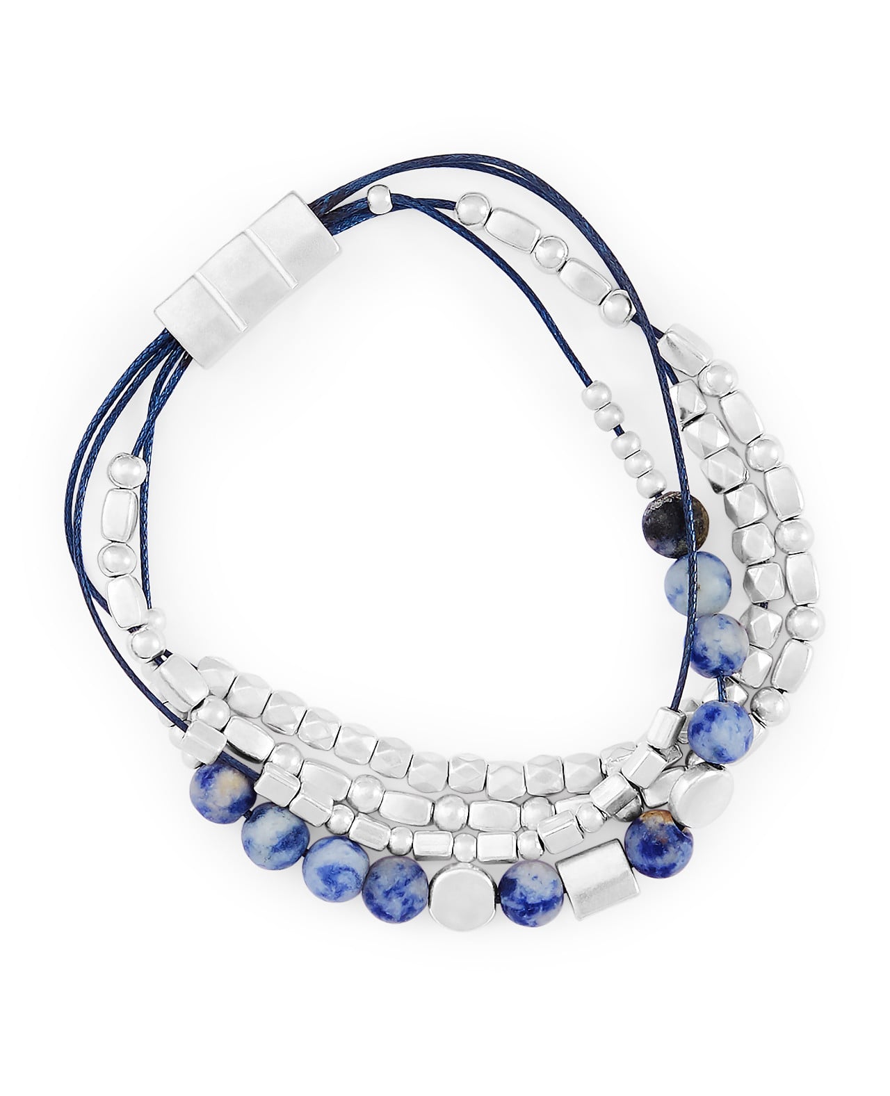 Multirow Beaded Cord Bracelet