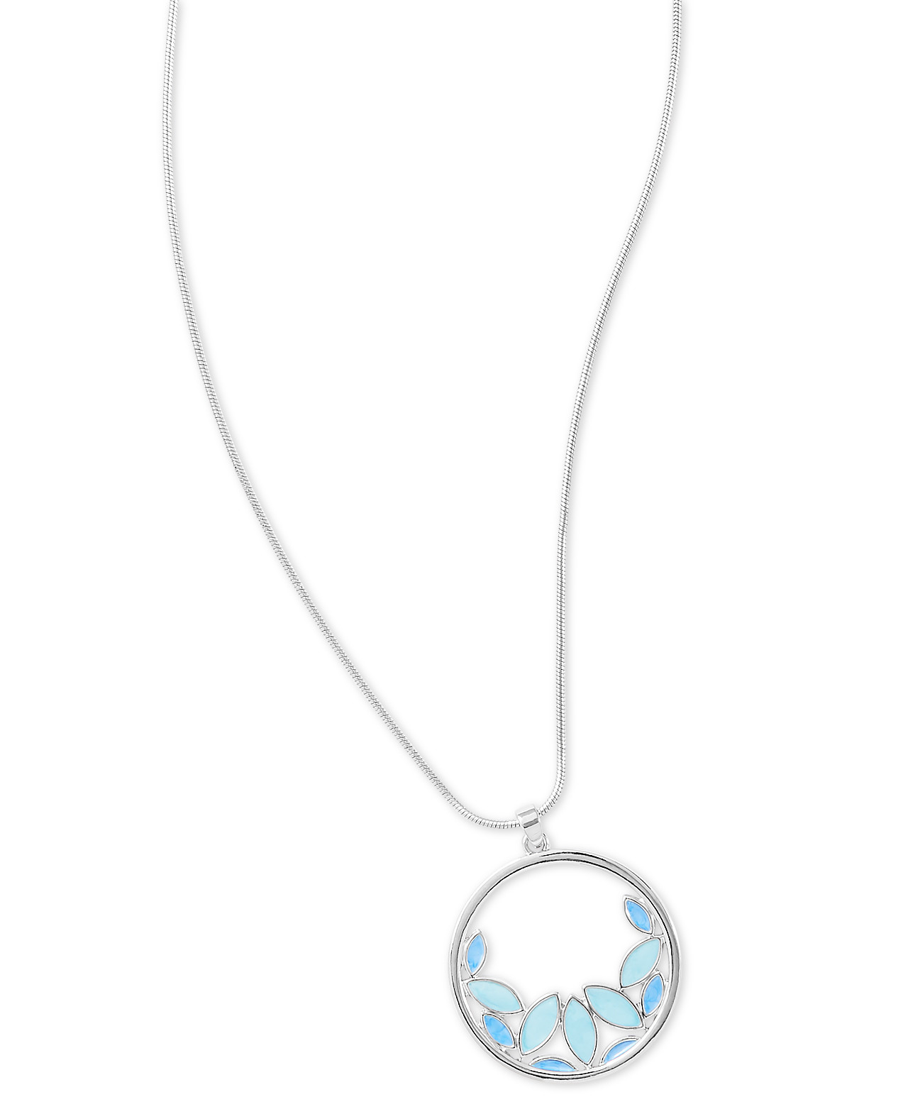 Round Cut-out Epoxy Necklace