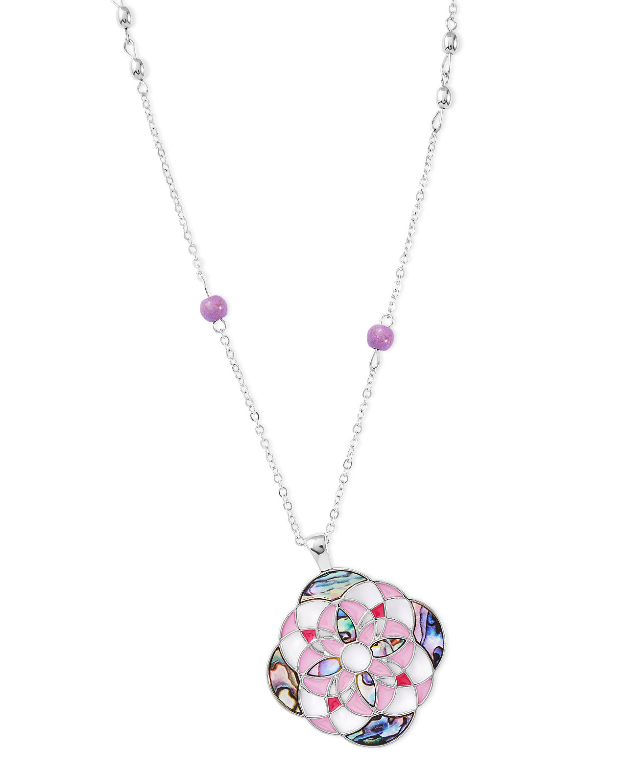 Open Epoxy Long Pendant Necklace