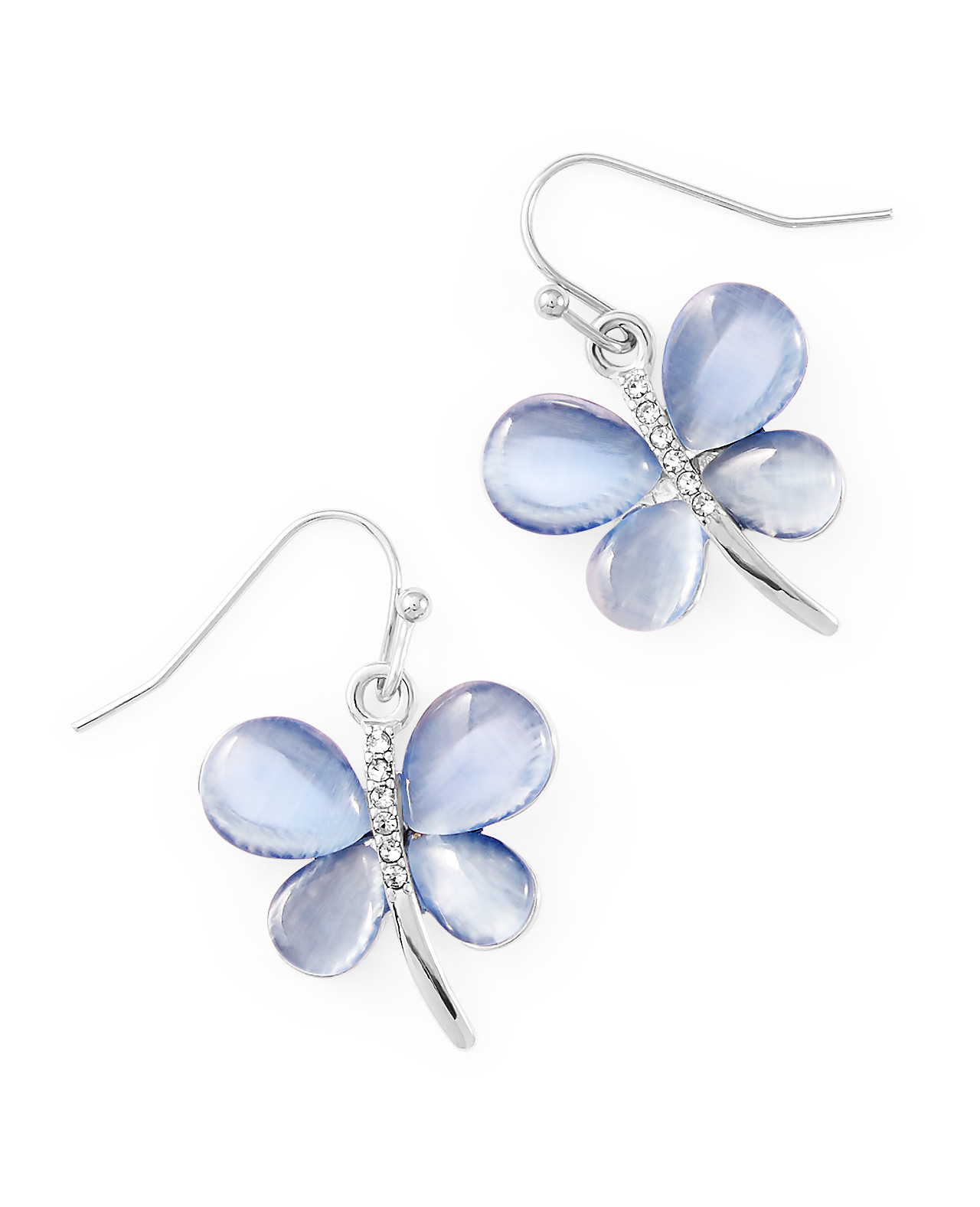 Dragonfly Earrings with Rhinestones