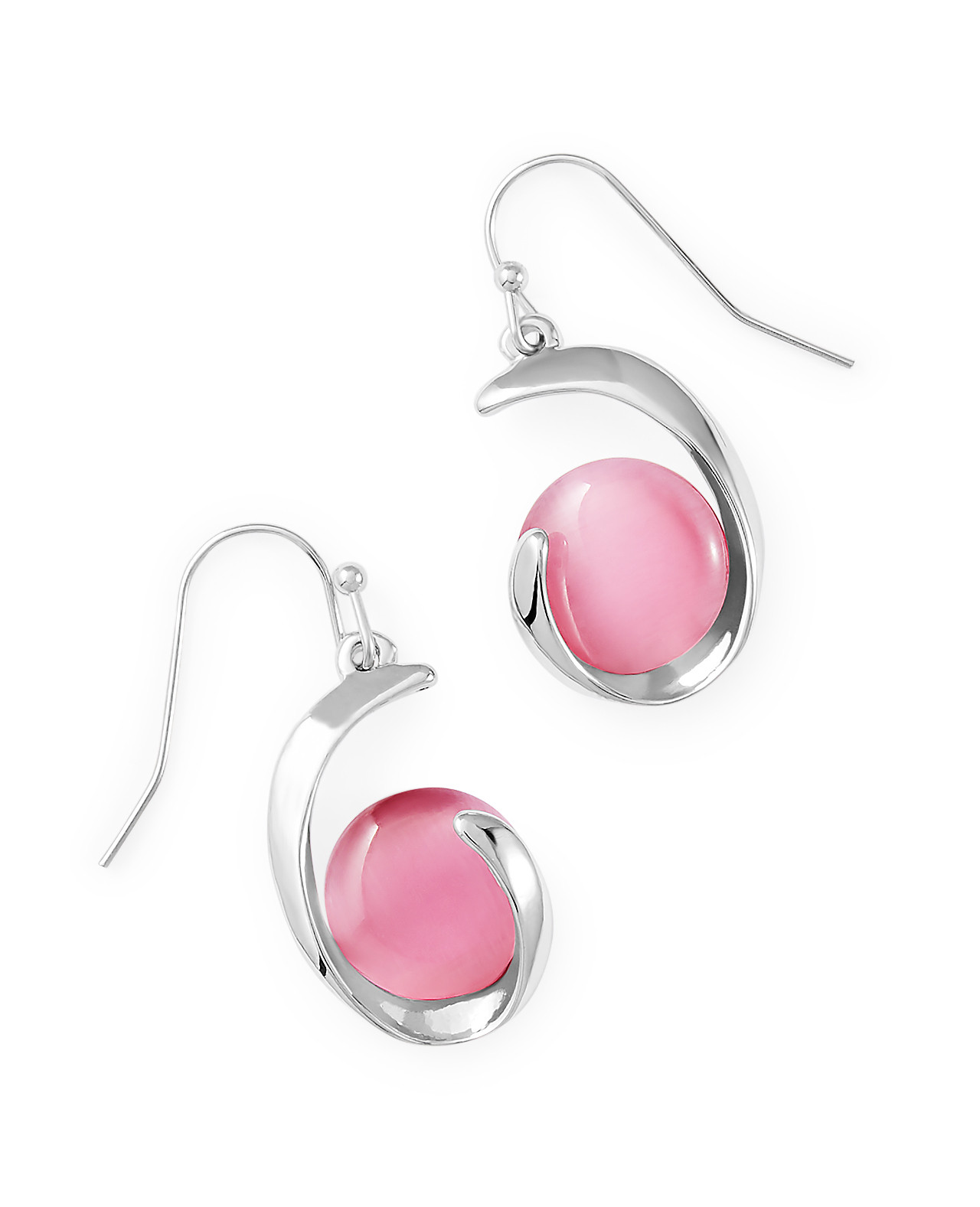 Round Cat Eye Earrings