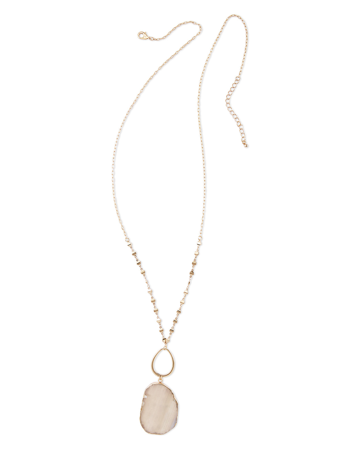 Oval Stone Pendant Necklace