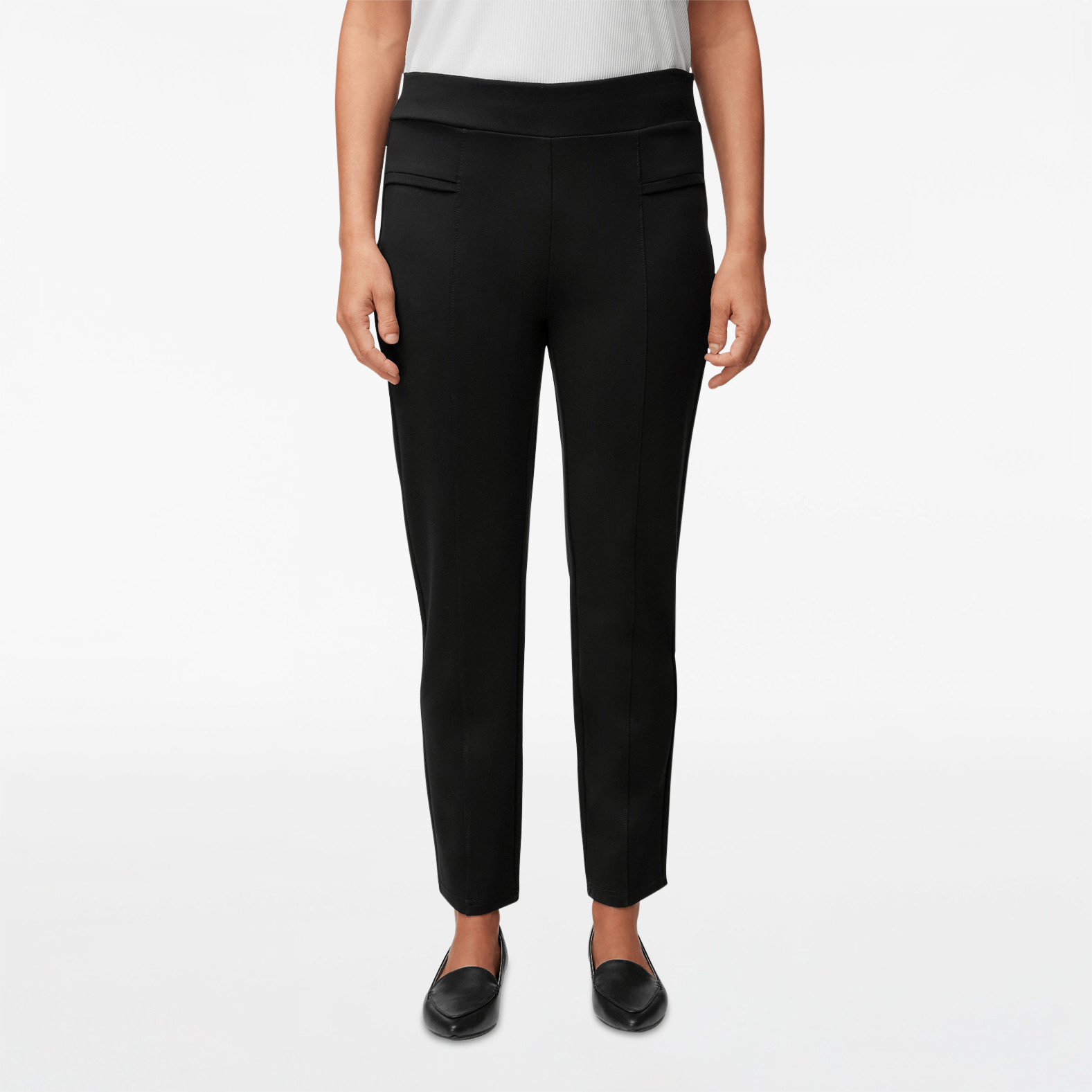 Pull On Ponte Slim Leg Pant