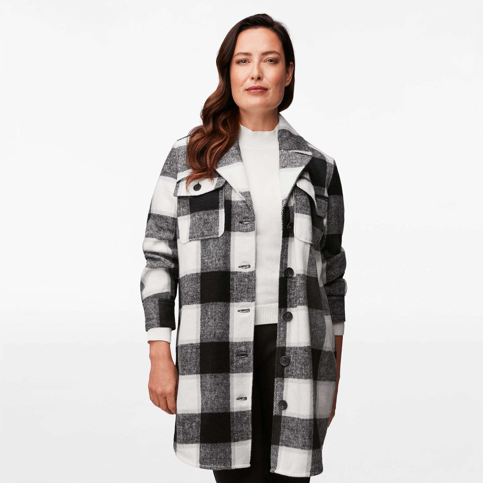 Long Plaid Shacket
