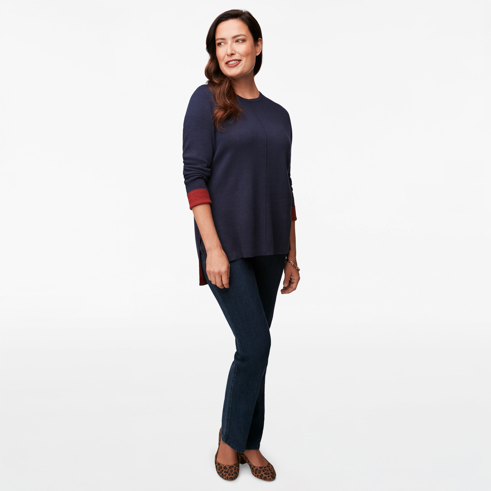 Contrast Trim Knit Top