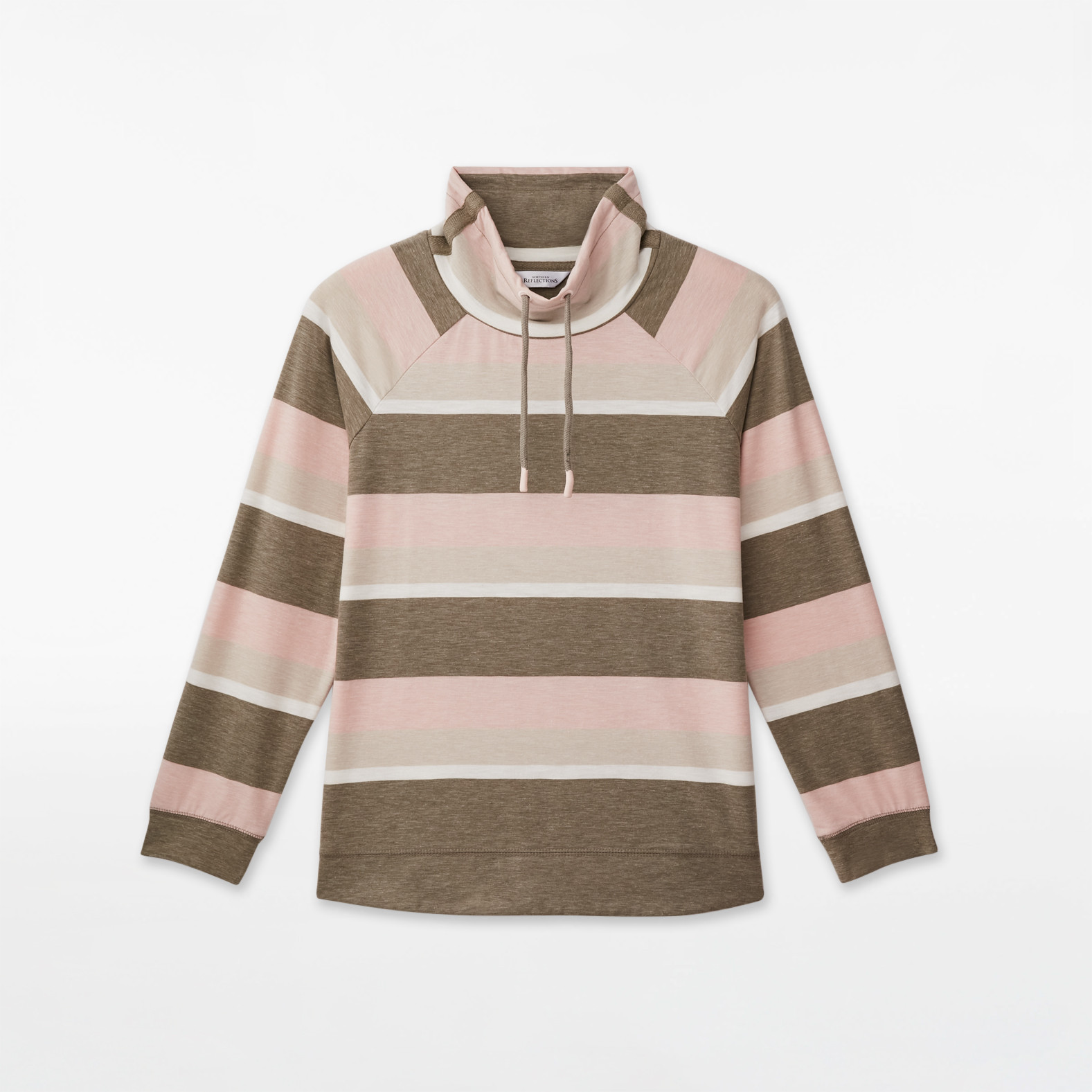 Cowl Neck Colourblock Striped Top