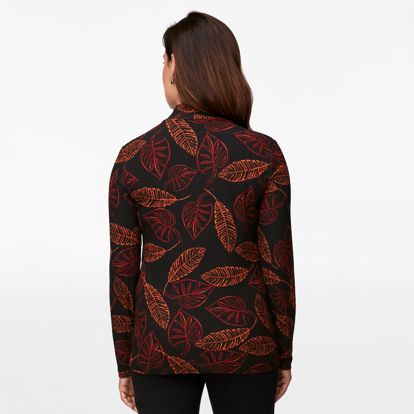 Mock Neck Printed Top