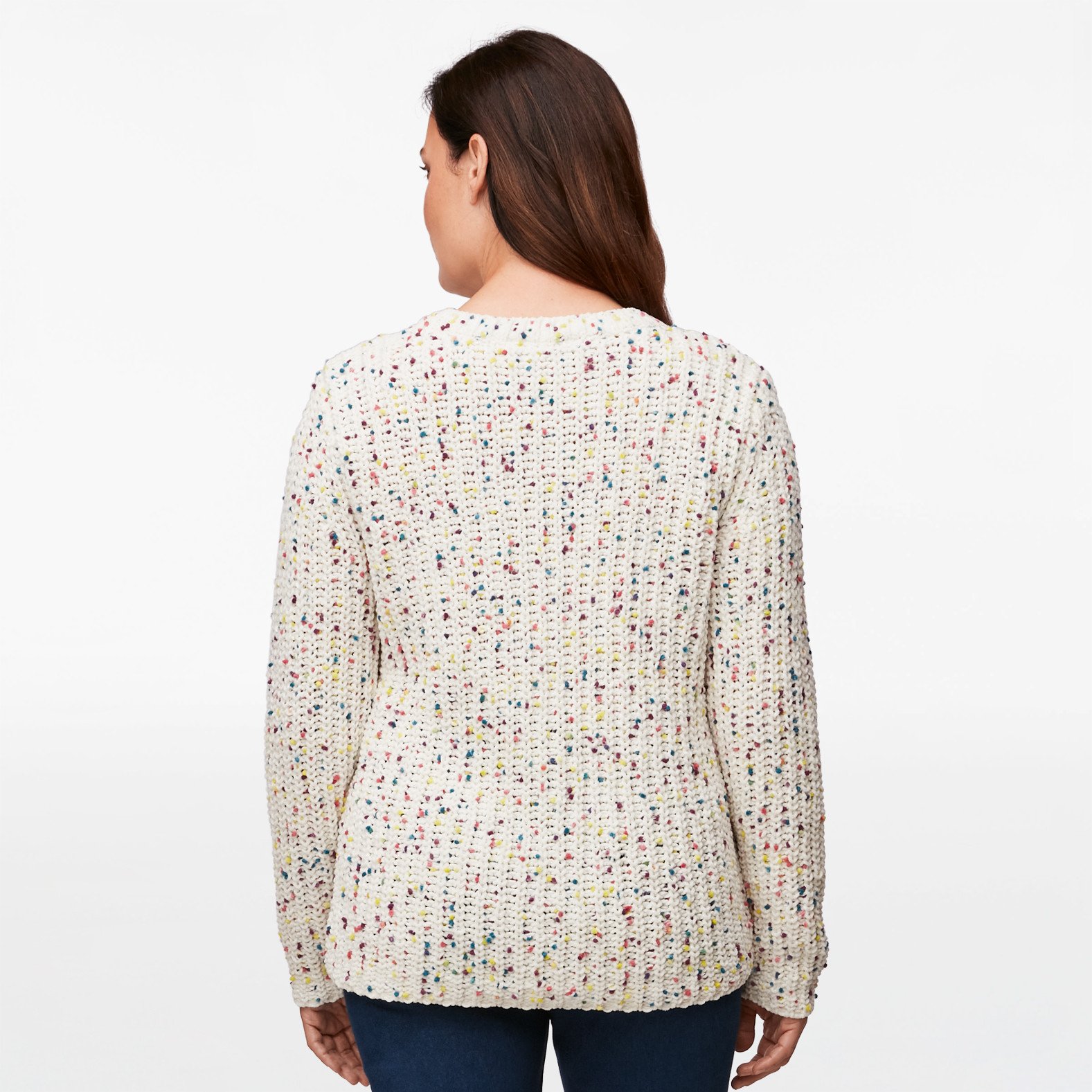Rainbow Knit Cozy Sweater