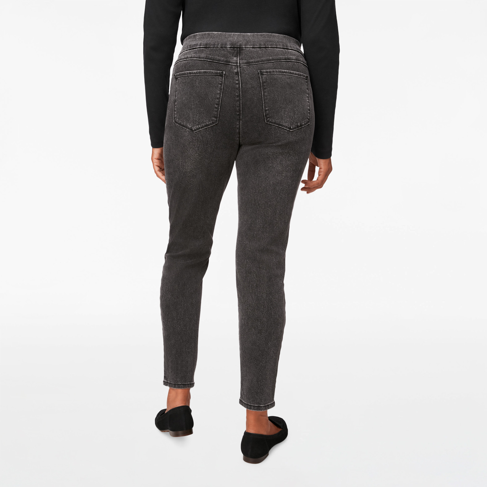 Comfort Jegging with Paisley Laser Pattern