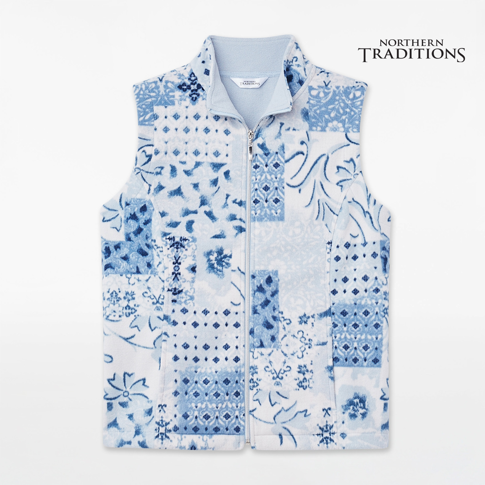Petite - Printed Fleece Vest