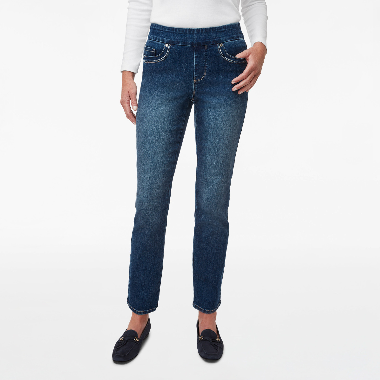 Comfort Fit Straight Leg Denim Jean