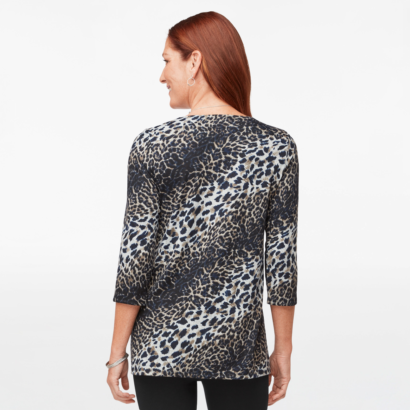 Animal Print Knit Top
