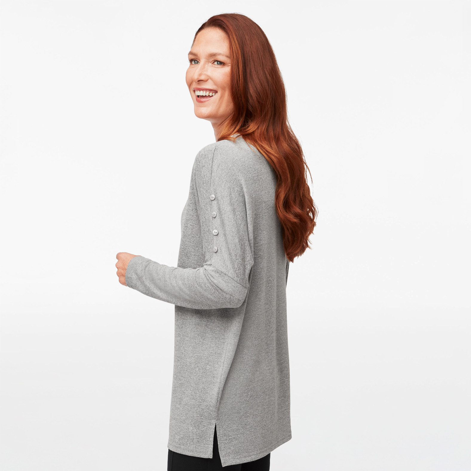 High-Low Sweater Knit Tunic Top