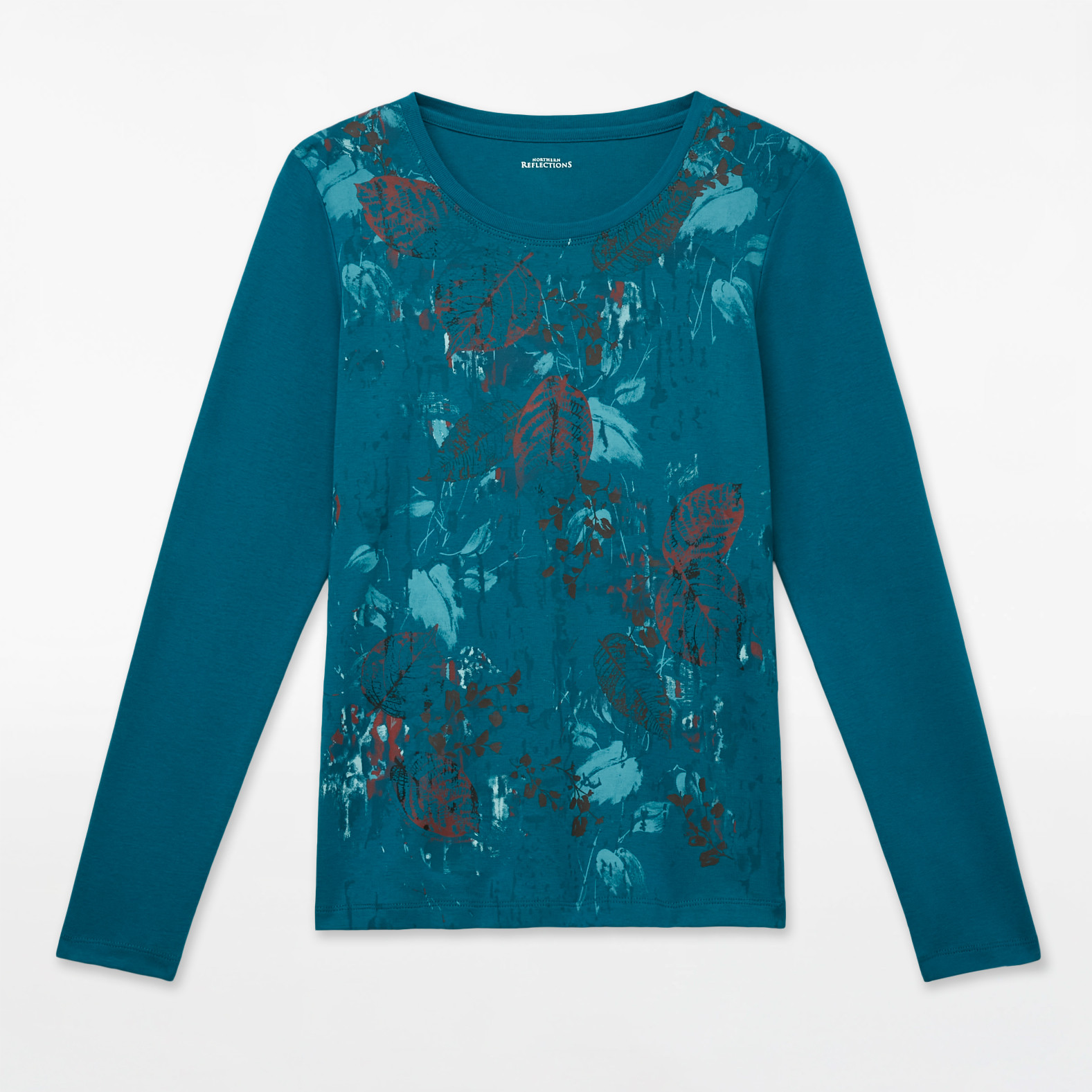 Petite - Everyday Fit Leaf Print Tee