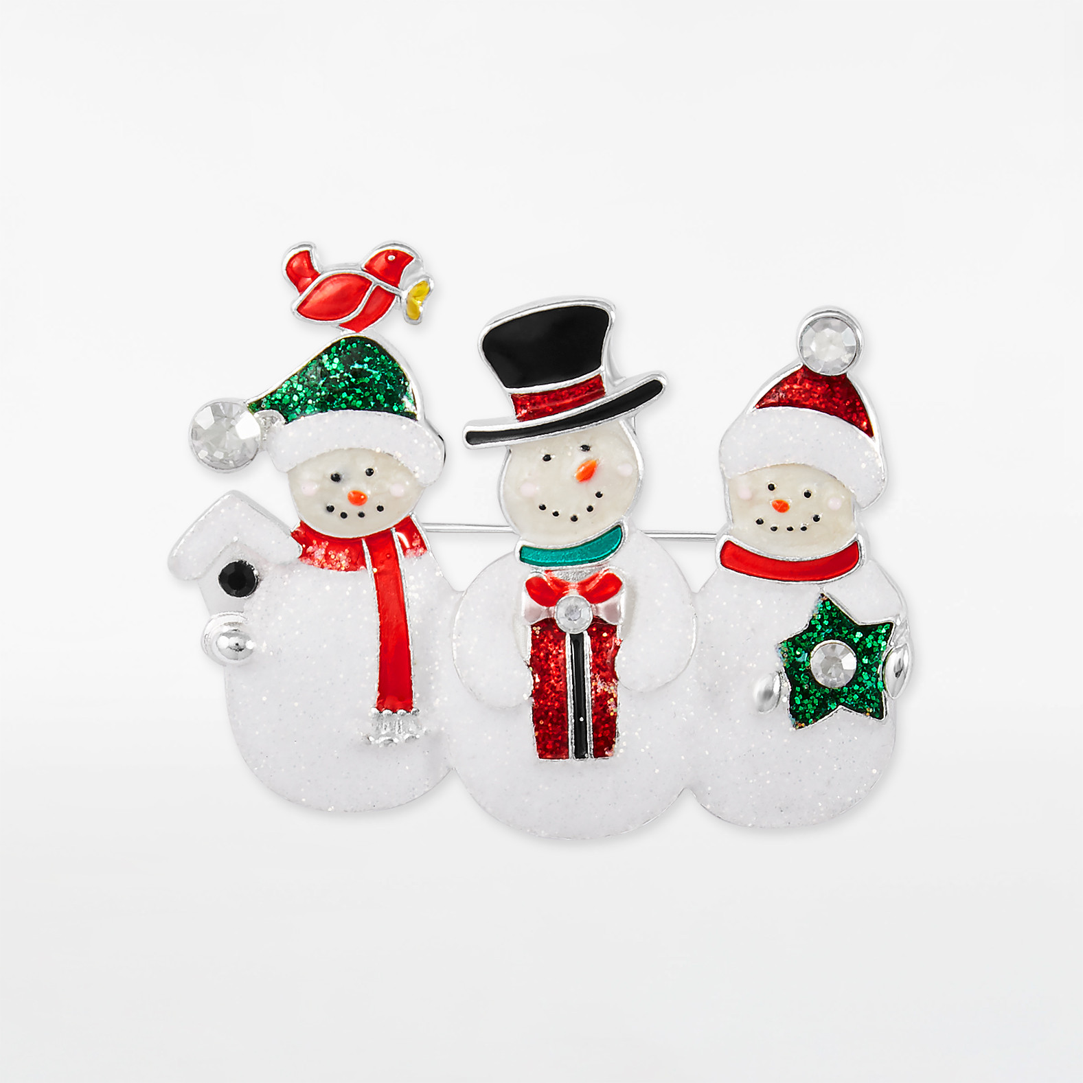 Holiday Snowman Friends Pin