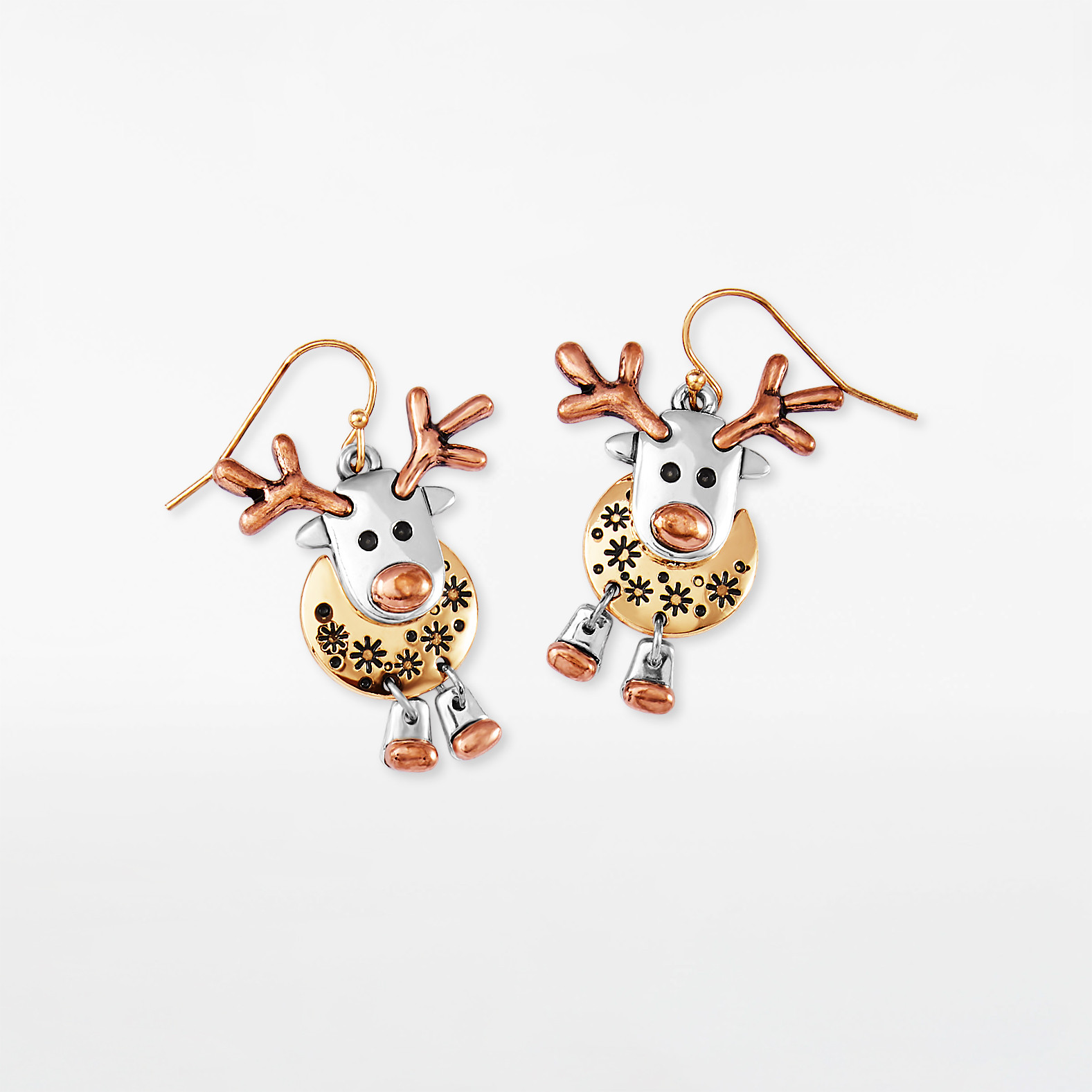 Festive Reindeer Drop Earrings