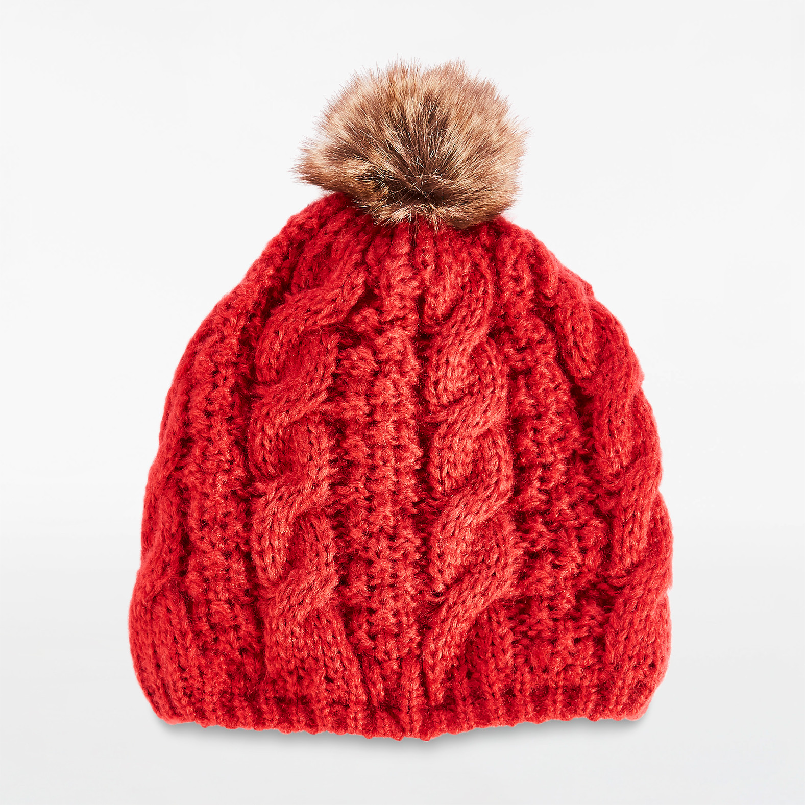 Polar Lined Cable Knit Hat