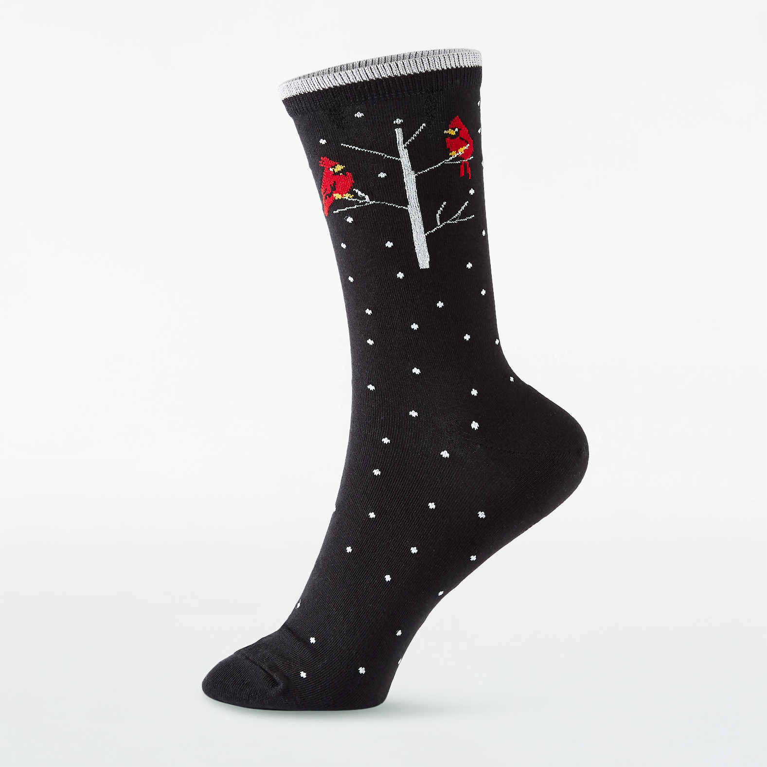 Lurex Detail Cardinal Crew Socks